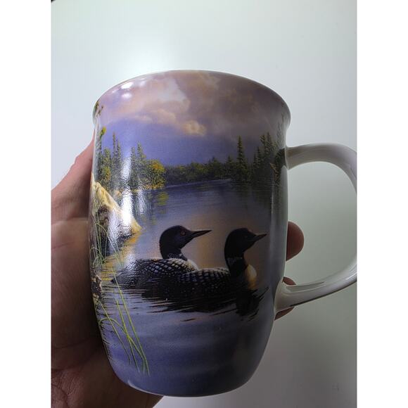 CAPE SHORE Loon Family on the Lake 15oz. Coffee Tea Mug - Picture 2 of 9